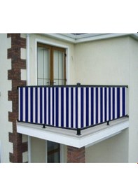 Resim Ceylan Home Balkon Demiri Perdesi Bağcıklı Mavi Ölçü Seçenekli Kahverengi 