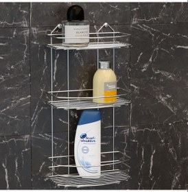 Resim Teknotel Üç Katlı Banyo Duş Rafı Krom Bk009 Krom 