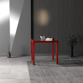 Resim Camlan Yemek Masası & Toplantı Masası - Kırmızı / S 