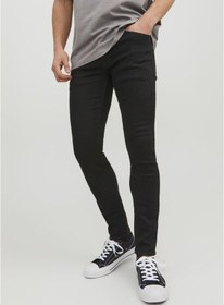 Resim Jack & Jones Erkek Liam 773 Skinny Fit Jean 12237365 Black Denim Siyah - Mavi 