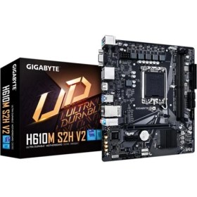 Resim Gıgabyte H610M-S2H-V2-DDR5 5600MHZ 1xvga 1xhdmı 2xdp 1xm.2 USB 3.2 Matx 1700P (12./13.ve 14.nesil Işlemci Uyumlu) 