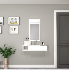 Resim Arnetti Vien Aynalı Çekmeceli Dresuar Beyaz 