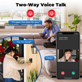 Resim Siyah Kameralı Akıllı Kapı Zili Kamera Sistemli Mini Doorbell Görüntülü Kapı Zili Hareket Sensörlü Gece Görüşlü Ev Ofis Güvenlik Şarjlı Kapı Zili 