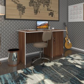 Resim Kenzlife ofis masası yoko ono cvz sağ 75*150*60 kilitli kapaklı dolap eşkenar bilgisayar çalışma masası 