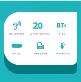 Resim Ankatek Kablosuz Bt5.0 Yastık Hoparlör - İnce Tasarım, Kemik İletimli, Uyku & Seyahat İçin Müzik Çalar, Evde Keyif - Gümüş 