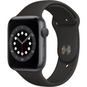 Resim Apple Watch Seri 6 44mm GPS Space Gray Alüminyum Kasa ve Siyah Spor Kordon Akıllı Saat ( Apple Türkiye Garantili ) M00D3TU/A 