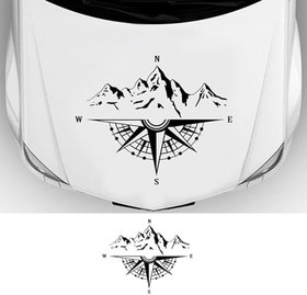 Resim Araba Yan kapısı Için Büyük Vinil Pusula çıkartmaları, Kamyon SUV Offroad araçları Için su Geçirmez Güneşsiz Bir çıkartma, dayanıklı Ve şık (BLACK) 