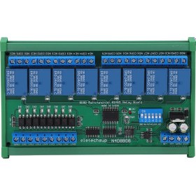 Resim Tenfowee Endüstriyel 8 Giriş 8 Çıkış Röle Kartı, 24v Dın35 Montajlı Plc Genişletme Modülü, Yüksek , Seri Komut Desteği N4d8b08 R 