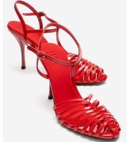 Resim Luvishoes Pasıon Kırmızı Rugan Kadın Topuklu Ayakkabı Kırmızı 