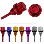 Resim Topnotch Mor Motor Gy6 Bws 125cc Cnc Alüminyum Yağ Çubuğu Kapak Tıpası Purple 