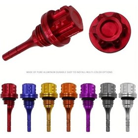 Resim Topnotch Mor Motor Gy6 Bws 125cc Cnc Alüminyum Yağ Çubuğu Kapak Tıpası Purple 