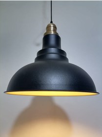 Resim Riolight Retro Siyah Içi Gold Tekli Metal Sarkıt Çap: 34Cm (538286141) 