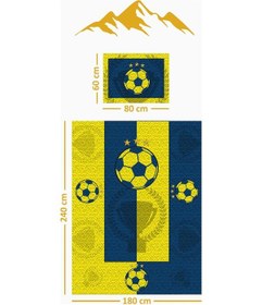 Resim Futbol Temalı Kadife Kumaş Çocuk Ve Genç Yatak Örtüsü Seti 2 Parça Tky0037 Çok Renkli 