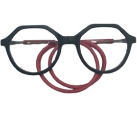 Resim lavalvi Köşeli Mıknatıslı Gözlük Siyah Kırmızı 