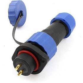 Resim Sd16 2 Pin 16Mm Su Geçirmez Konnektör Takımı - Flanşlı Panel Tipi 