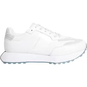 Resim Calvin Klein Low Top Lace Up Nylon Wov Beyaz Erkek Sneaker 