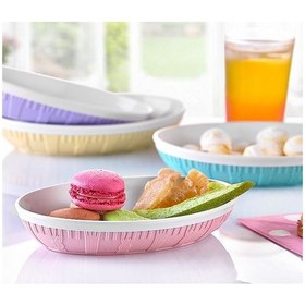 Resim Motifli Oval Kayık Tabak Salatalık Çerezlik Taba 16.7x23.3x4.2 Cm N11.193 