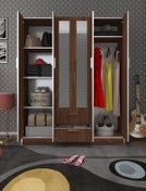 Resim Kenzlife Gardırop 6 Kapılı Çekmeceli Begonvil150 Cvz Aynalı Kapaklı Gardolap Dolap 