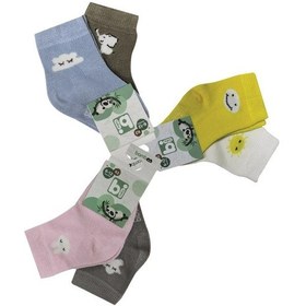 Resim Bibaby Desenli Bamboo 2Li Çorap 68384 Pembe Gri Pembe - Gri 
