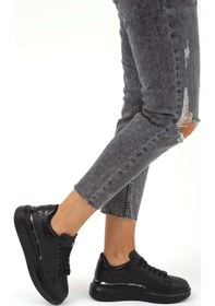 Resim Tamer Tanca Kadın Vegan Siyah Sneakers & Spor Ayakkabı Siyah 