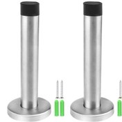 Resim 2 Adet Paslanmaz Çelik Kapı Durdurucu O42x120mm Dayanıklı Duvar Kapı Durdurucu Kauçuk Amortisörlü - Uzun Tampon Mobilya Kapı Duvarını Korur 