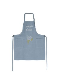 Resim Mutfak Önlüğü Kişiye Ve İsme Özel Nakışlı Mutfak Önlüğü Kelebek01 Farklı Renkler Mavi 