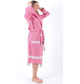 Resim Sunaz Peştemal Bornoz Pembe 