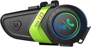 Resim Mistaha LX3 Motosiklet BT Kulaklık Kask Kulaklık BT5.0 Çip CVC Akıllı Gürültü Azaltma Net Çağrı Uzun Dayanıklılık Süresi Yeşil 