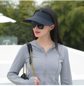 Resim Valkyrie Kadın Vizör Şapka Upf50+ Uv Korumalı Ayarlanabilir Yazlık Geniş Siperlikli Güneşlik Siyah 