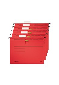 Resim Leitz 1984 Alpha Kırmızı Telli Askılı Dosya (5 Li Paket) 
