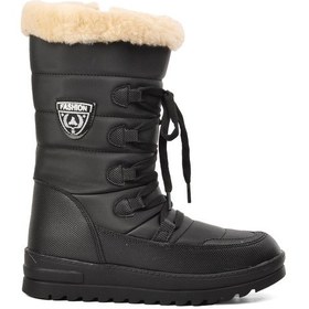 Resim Walkway Siyah Bej Kadın Kar Botu Çok Renkli 