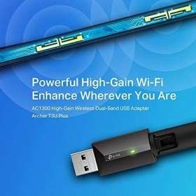 Resim TeknoKapsül Kablosuz Wifi Alıcı AC1300 Mbps Dual Band USB 3.0 Adaptör 