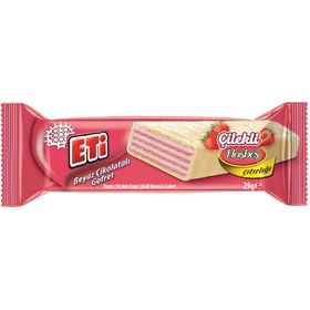 Resim Eti Beyaz Çikolatalı Çilekli Gofret 29 G 