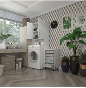 Resim Kenzlife Çamaşır Makinesi Dolabı Sinemsepet Byz 05 Li Banyo Arkalıksız Kurutma Bulaşık Çok Renkli 