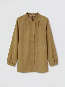 Resim LC Waikiki LCW Modest Çizgili Oversize Kadın Gömlek Tunik 