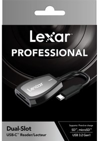 Resim Lexar LRW470U-RNHNG Usb-C Dual Slot Kart Reader Okuyucu 