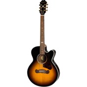 Resim Epiphone J-200 EC Studio Parlor Akustik Gitar (Vintage Sunburst) 