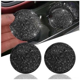 Resim Yifomall Pırlantalı Bardak Altlığı - Kaydırmaz Pvc Tabanlı, 6 Renk Seçenekli 2'li Paket 