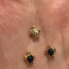 Resim Altın Kaplama Mineli Kaplumbağa Ara Aparat - Siyah 
