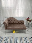 Resim Sepetten Evine Köşe Koltuğu Josefin 110 cm Metal Krom Ayak 