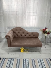 Resim Sepetten Evine Köşe Koltuğu Josefin 110 cm Metal Krom Ayak 