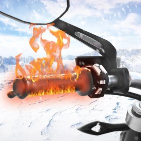 Resim Hsgl Motosiklet Isıtmalı 2 Kademeli Elcik 22MM Ayarlanabilir Sıcaklık, Uyumlu Isıtıcı El Kolu (Çift) 53748 