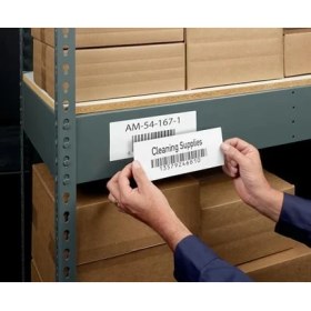 Resim Lazer Yazıcılar Için Dayanıklı Beyaz Kapak Kimlik Etiketleri, 3,25 x 8,375, 150'LI Paket (61531) 