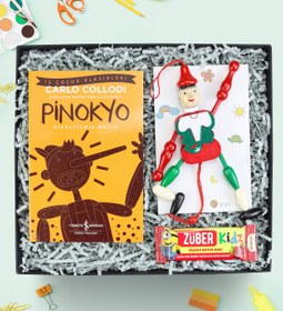 Resim Pinokyo Okuma Kitabı & Çek Bırak Kukla & Züber Kidz Hediye Seti 