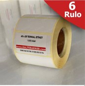 Resim 60X25 Termal Etiket 6 Rulo Barkod Etiket Kalite Barkod 
