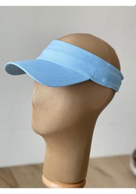 Resim Aida Jewelss Pamuk Sporcu Koşu Tenis Vizör Şapka Arka Kısmı Ayarlanabilir Unisex Vizör Şapka Krem. 