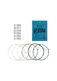 Resim Orphee Rx15-C Steel Electric Guitar Strings Colorful Takım Tel Re 