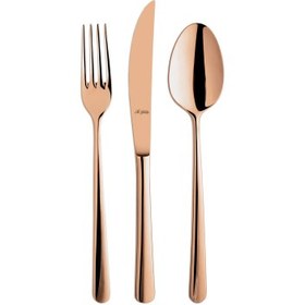 Resim Aryıldız Viole Bronz 24 Parça 6 Kişilik Çatal Kaşık Bıçak Takımı 