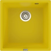 Resim POLEX Cristalüx Granit Evye P-X40 Sarı Tezgah Altı Ve Tezgah Üstü Kare Mutfak Evyesi 53,8x44cm 