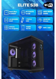 Resim Game Garaj Elite S38 Ultra 5 245KF 32 GB 1 TB SSD RTX5070 Free Dos Oem Paket Masaüstü Oyuncu Bilgisayarı 